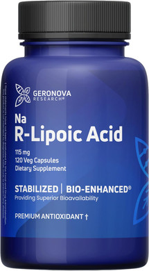 Bio-Enhanced R-Lipoic Acid, 115 Mg Capsules - 4 Month Supply - Stabilized R Alpha Lipoic Acid Supplement With Enhanced Absorption - 120 Count