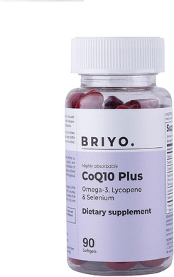 Briyo Highly Absorbable Coq10 100 Mg Plus Omega-3 With Natural Form Of Lycopene And Selenium, Heart Health Supplement (90 Softgels)