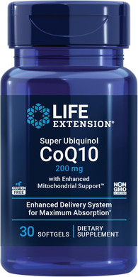 Life Extension Super Ubiquinol Coq10 With Enhanced Mitochondrial Support  200 Mg, Shilajit  Promotes Heart Health, Cell Energy, Oxidative Stress  Gluten-Free, Non-Gmo  30 Softgels