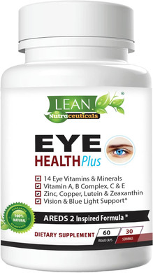 Areds 2 Eye Health Plus W/ Copper, Vitamin A B C E, Lutein & Zeaxanthin, Quercetin, Zinc, Bilberry Extract, Biotin - Sight Care, Dryness, Strain, Night Vision Supplement For Adults 60 Capsule