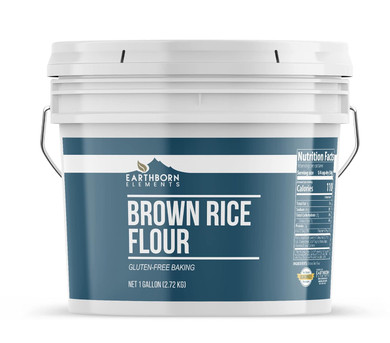 Earthborn Elements Brown Rice Flour 1 Gallon Bucket, Gluten-Free, Baking1 Gallon