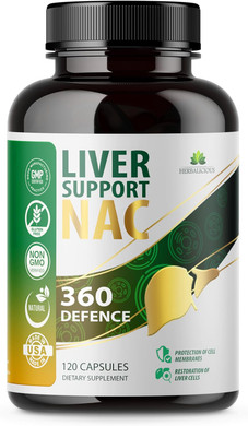 Liver Support Nac 360 Defence Capsules  Liver Detox With Nac, Milk Thistle, Dandelion Root, Turmeric, Choline, Zinc, And Chanca Piedra  Promotes Liver Health And Cellular Protection  120 Capsules
