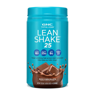 Gnc Lean Shake Classic Meal Replacement Powder, Clinically Proven Weight Management, High Fiber With 23 Vitamins And Minerals, Healthy Cholesterol Levels, 9G Protein, Oat Fiber, Rich Chocolate, 16