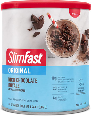 Slimfast Meal Replacement Powder, Original French Vanilla, Shake Mix, 10G Of Protein, 52 Servings