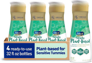 Enfamil Prosobee Plant Based Baby Formula, For Sensitive Tummies, Soy-Based Plant Sourced Protein, Vitamins For Immune Support, Lactose-Free, Milk Free, Gluten Free, 32 Fl Oz Bottle