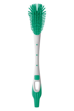 Mam Baby Bottle Cleaning Brush, Soft Brush Baby Bottle Cleaner, Bpa-Free Rubber Cleaning Brush For Bottles And Cups, Yellow/White, 1-Count