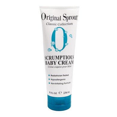 Original Sprout Scrumptious Baby Cream, Gentle Moisturizing Cream For Dry, Sensitive Skin & Diaper Rash, Non-Greasy Baby Lotion With Zinc Oxide & Calendula For Face & Body, 3 Fl Oz, Travel Size