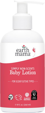 Earth Mama Simply Non-Scents Baby Lotion For Dry Skin, Calendula Cream, Skin Care For Kids, Organic Moisturizer, Unscented Lotion With Aloe, Rooibos, & Shea Butter, 8-Fl Oz