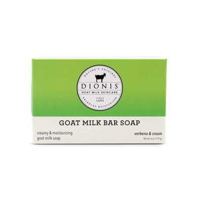 Dionis Goat Milk Verbena And Cream Scented Hand And Body Soap Bar, Hydrating Moisturizing Wash For Sensitive Skin, Gentle Lasting Hydration, Cruelty Free, Non Greasy, Paraben Free, Made In Usa, 6Oz