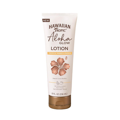 Hawaiian Tropic Aloha Glow Lotion, 8Oz | Tan Extender Lotion, After Sun Tan Extender, After Sun Care With Shea Butter & Cocoa Butter, Hawaiian Tropic Body Moisturizer, Body Cream For Women, 8 Fl Oz