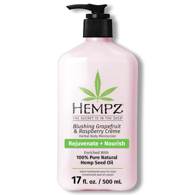 Hempz Body Lotion - Grapefruit & Raspberry Crème Daily Moisturizing Cream, Shea Butter Body Moisturizer - Skin Care Products, Hemp Seed Oil - Large