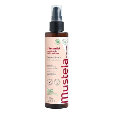 Mustela Certified Organic Maternity Essential Care Multi-Purpose Lotion - Pregnancy & Postpartum - Stretch Marks, Skin Comfort & Suppleness - No Added Scent - Safe For Moms, Babies & Breastfeeding