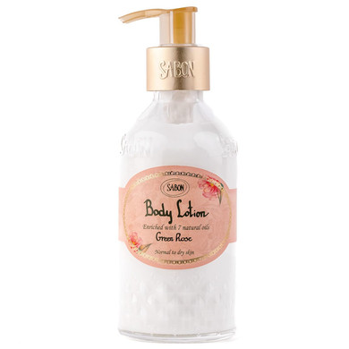 Sabon Body Lotion  Green Rose | Luxurious, Non-Greasy Body Lotion | Lemon, Bergamot, Citrus | For All Skin Types | 7 Fl Oz