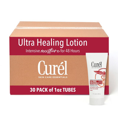 Curel Ultra Healing Intensive Fragrance-Free Lotion For Extra-Dry Skin, Dermatologist Recommended, Ideal For Sensitive Skin, Cruelty Free, Paraben Free, 20 Oz