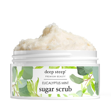 Deep Steep Sugar Scrub, Brown Sugar Vanilla, 8 Oz  Exfoliating Body Scrub With Organic Coconut Oil, Shea Butter & Argan Oil  Vegan, Clean Beauty, Smooth, Soft & Nourished Skin