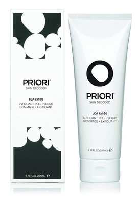 Priori Skincare 2Xfoliant Peel + Scrub For Face And Body Lactic Acid Retinol Vitamin C, E At-Home Microdermabrasion Anti-Irritant Dermatologist Tested 6.8 Fl Oz