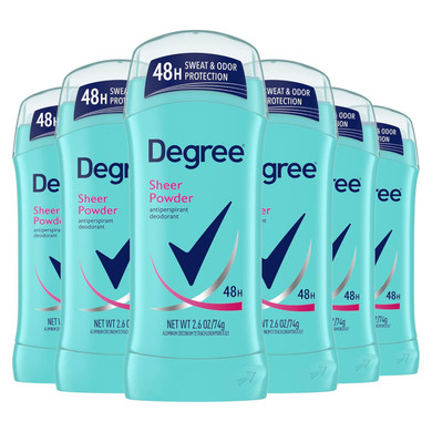 Degree Original Antiperspirant Deodorant 48-Hour Sweat & Odor Protection Sheer Powder Antiperspirant For Women 2.6 Oz