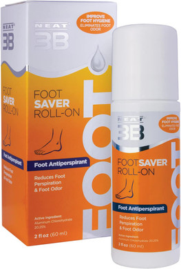 3B Foot Saver Roll-On Antiperspirant For Feet, 2.0 Fluid Ounces