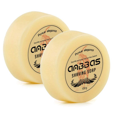 Anbbas Sandalwood Shaving Soap Puck Refill For Men Barber Traditional Wet Shave Latheing(2Pcs, 7Oz)