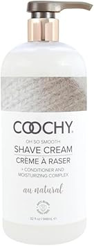 Coochy Shave Cream - Moisturizing Shave Lotion - Gentle Intimate Shaving Cream - For Bikini Area, Underarms, Legs & More - Rash-Free, Hydrating Formula - Au Natural, 3.4 Oz