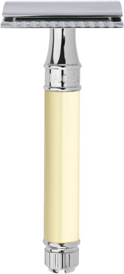 Edwin Jagger Double Edge (De) Chrome & Ivory Color Handle Safety Razor