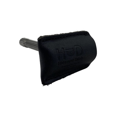 Hide & Drink, Leather Double Edge Safety Razor Head Protective Sheath, Shaving Travel Cover Handmade (Dark Jade)