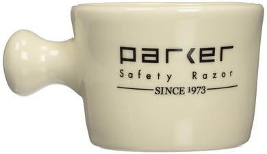 Parker Deluxe Stoneware Apothecary Shaving Mug  For Use With Up To 3 Shave Soaps And Lathering Shave Creams  Handmade In The Usa (Ivory)