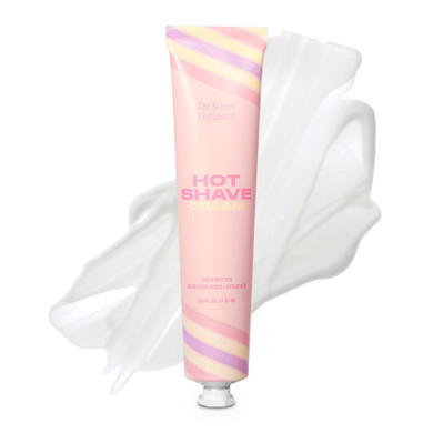 The Skinny Confidential Hot Shave Cream For Face & Body - WomenS Face Shaving Cream For Dermaplanning To Remove Facial Hair & Peach Fuzz - Nourishing & Moisturizing With Shea Butter, Aloe & Vitamin E