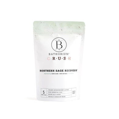 Bathorium Northern Sage Recovery Crush, Revitalizing Bath Soak, Dead Sea & Epsom Salt, Sage, Pine, Eucalyptus, Ph-Balanced For Women, 5+ Baths, 21 Oz
