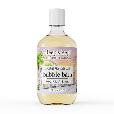 Deep Steep Bubble Bath, Raspberry Merlot (Meet Me At Broad), 17 Oz  Soothing Soak With Shea Butter, Argan Oil, Aloe Vera & Coconut Oil  Vegan, Sulfate-Free, Ph-Balanced Clean Beauty