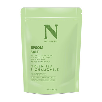 Dr. Natural Epsom Salt - Bath Salts For Stress Relief - Relaxing, Softening Epsom Salt Bath Soak - Magnesium Boost - Menthol And Eucalyptus - 15 Oz