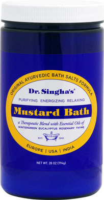 Dr. Singha'S Mustard Bath Salts - 8 Oz Herbal Bath Soak With Essential Oils For A Relaxing And Rejuvenating Experience - Made In Usa