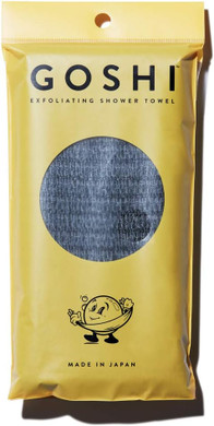 Goshi Exfoliating Shower Towel - Rip-Resistant Exfoliating Washcloth For All Skin Types - Moss Green - Made In Japan