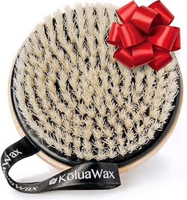Koluawax Exfoliating Brush, Body Scrubber For Wet Or Dry Brushing, Waxing Prep For Skin And Ingrown Hair, Soft Bristle For Scrubbing, Lymphatic Drainage And Blood Circulation Improvement
