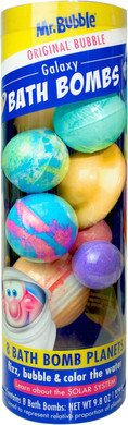 Mr. Bubble Galaxy Bath Bombs, Signature Bubblegum Scent, Set Of 8 Different Bath Bomb Planets