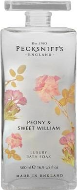 Pecksniff'S Peony & Sweet William Bath Soak Decanter | 500Ml/16.9 Fl Oz