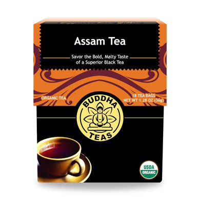 Buddha Teas Organic Assam Tea - Ou Kosher, Usda Organic, Ccof Organic, 18 Bleach-Free Tea Bags