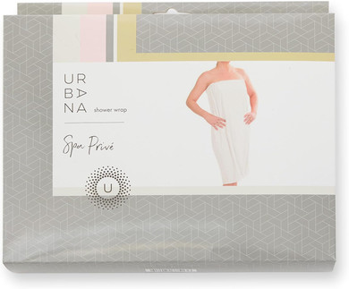 Spa Prive Bath & Shower Wrap Soft, Absorbent Quick-Dry Microfiber, Secure Closure, White