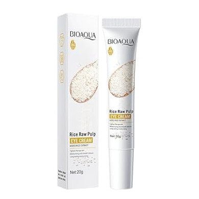 Bioaqua Rice Raw Pulp Under-Eye Cream Rice Extract Moisturizing Smooth Nourishing Under-Eye Skin 20G / 0.7Oz