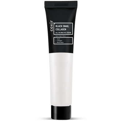 Coxir Black Snail Collagen All In One Eye Cream For Eye, Neck And Face | Black-3-Complex: Black Rice, Collagen| Paraben Free, Cruelty Free, Good For Christmas Stocking Stuffers [30Ml/1.01 Fl.Oz]