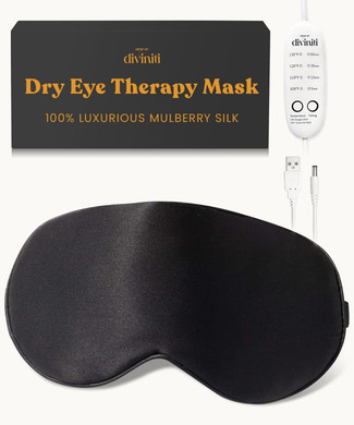 Heated Eye Mask For Dry Eye Relief - Stye Treatment, Warm Compress For Sinus, Electric Warming Patch With Moist Heat - Black
