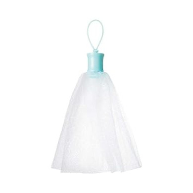 Fancl Foaming Net - Facial Foam Net Double Layered, 70X70Cm, Fine Dense Rich Foam, Hanging String For Clean Storage, Indentation For Measuring Face Powder