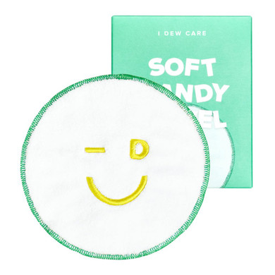 I Dew Care - Soft Handy Towel | Fast Absorbent, For Hand And Face, Travel Size, Toiletries, Quick Dry, Facial Skincare Washcloth, Reusable Face Pads, Washable Microfiber, 1 Ct