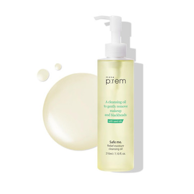 Make P:Rem Safe Me. Relief Moisture Cleansing Oil, Deep Pore Cleansing Makeup Remover For Oily Skin, All Skin Types, Gentle Blackhead Remover, Korean Skin Care, 210Ml, 7.1 Fl.Oz