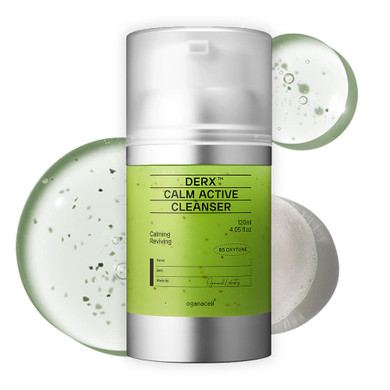 Derx Facial Cleanser For Sensitive & Oily Skin  Calm Cleansing Foam With Plant Tannin, Redness Relief & Oil Control, Oxygen Bubble Technology, Korea Skincare