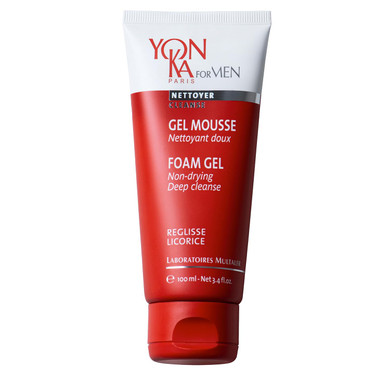 Yonka Mens Foam Gel Cleanser (100Ml) Moisturizing Face Wash For Deep Clean, Remove Oil And Buildup With Liquorice For Daily Cleansing