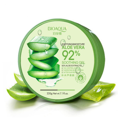 Bioaqua 92% Aloe Vera Extracts Hydrating Acne Spot Removing Face Night Cream Replenishiment Soothing Long-Lasting Gel 220G