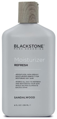 Blackstone Men'S Grooming Refresh Facial Moisturizer With Vitamin E, Peppermint & Hyaluronic Acid - Lightweight & Non-Greasy | Restores Dry Skin | Paraben & Cruelty Free | Usa Made, Sandalwood (8 Oz)