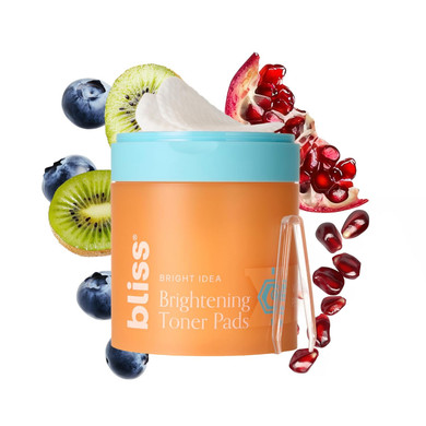 Bright Idea Vitamin C + Peptide Toner Pads | 12% Hydration + Brightening Complex For Radiant, Smooth Skin | Helps Reduce Look Of Dark Spots & Support Firmness - 70 Pads