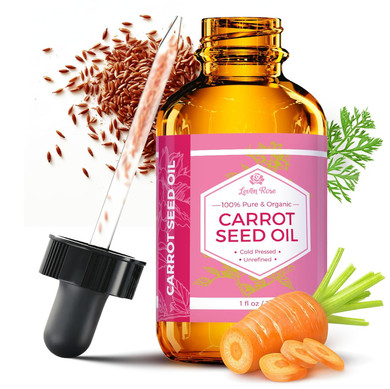 Carrot Seed Oil By Leven Rose, 100% Pure Unrefined Cold Pressed Moisturizer For Hair Skin And Nails 2 Oz